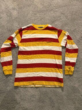 Beams striped terry crewneck